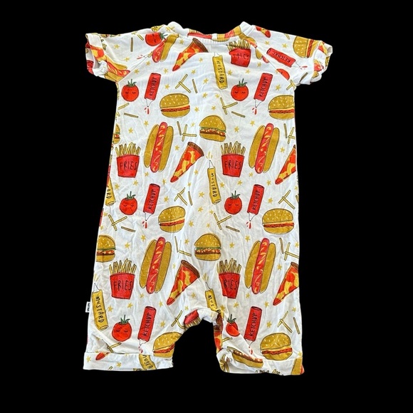 Little Sleepies Play Baby 12-18 months Fast Foodie Bamboo Shorts Romper Shortie - Picture 2 of 3